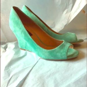 Ann Taylor Open Toe Wedge Heels